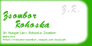 zsombor rohoska business card